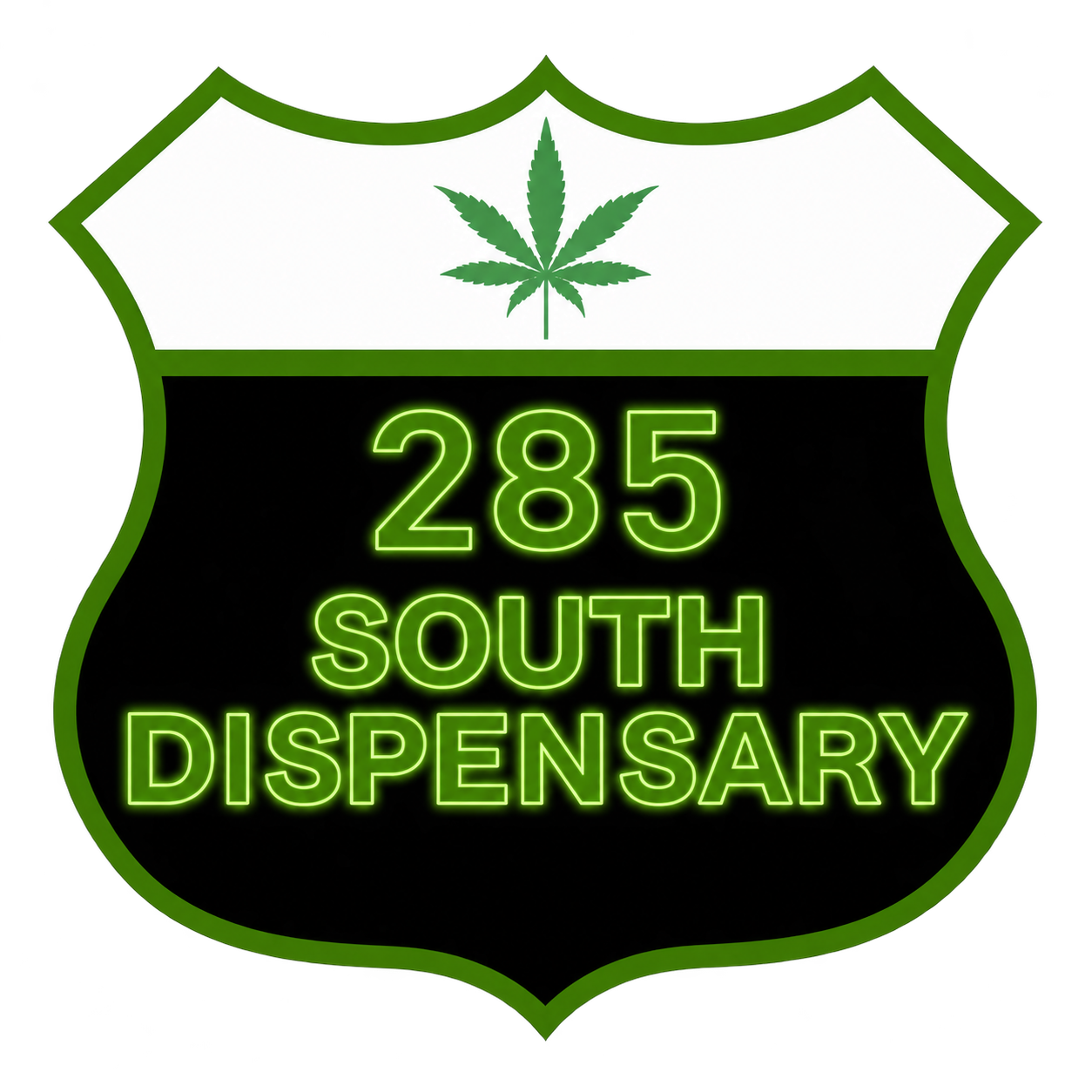 285 South Dispensary highway shield logo